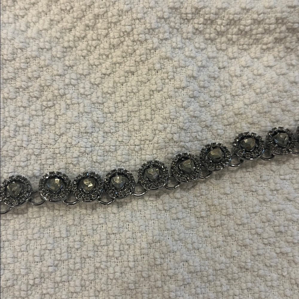 Silver Bracelet with Gem Accents